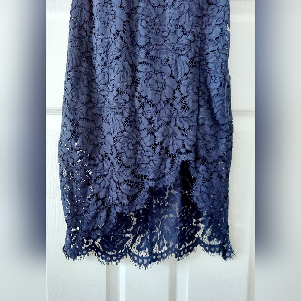 Lulus Flirting with Desire Navy Blue Lace Bodycon Dress - Picture 5 of 7